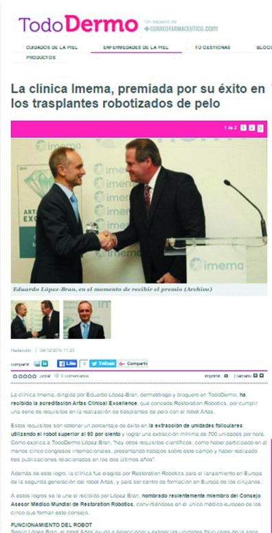 Tododermo Clinica Imema artas clinical excellence Lopez bran ok