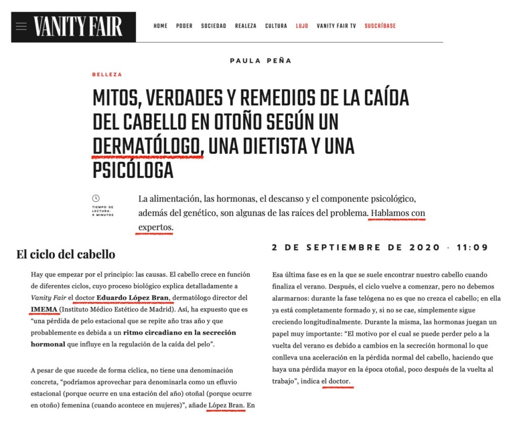 Clínica IMEMA - Eduardo López Bran - Caída - Vanity Fair